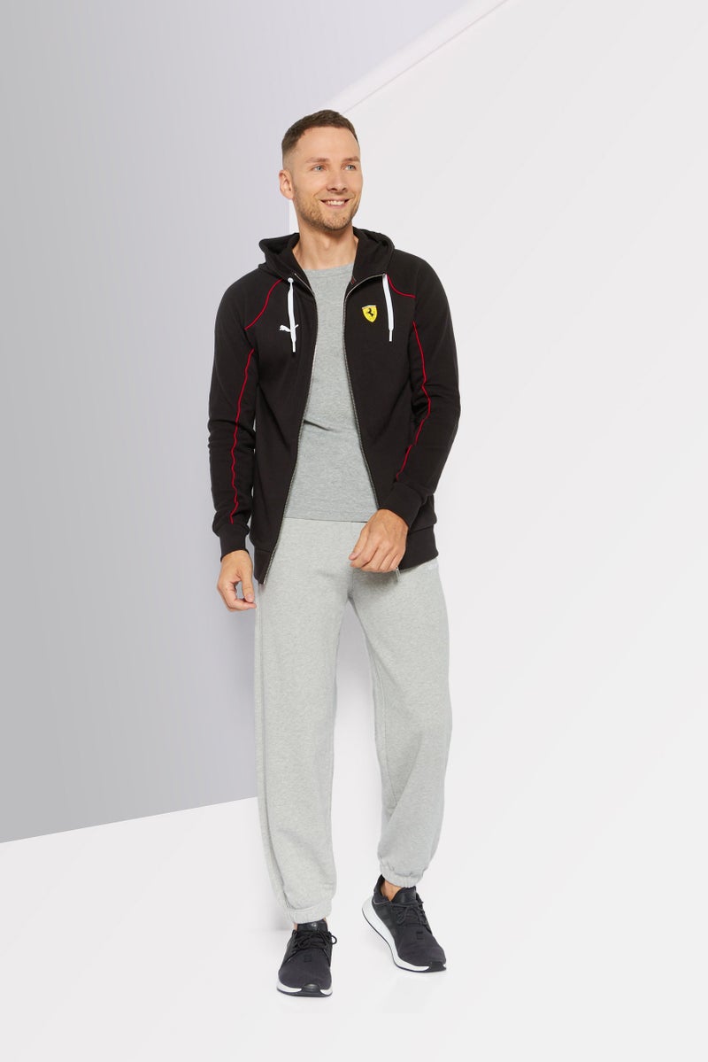 PUMA سويت شيرت رياضي للرجال بأكمام طويلة مناسب للخارج، أسود - Image 4